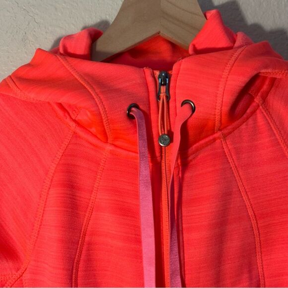 90 Degree By Reflex Hoodie Women’s M Pink Coral Sporty Full zip Pockets. - Picture 3 of 12